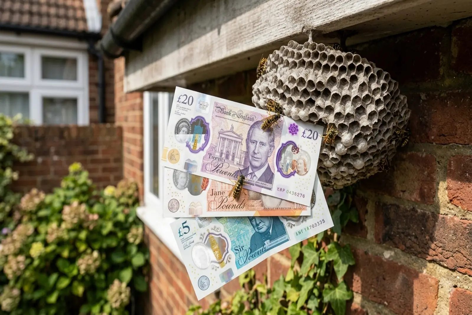 Wasp nest, illustrating wasp nest removal costs