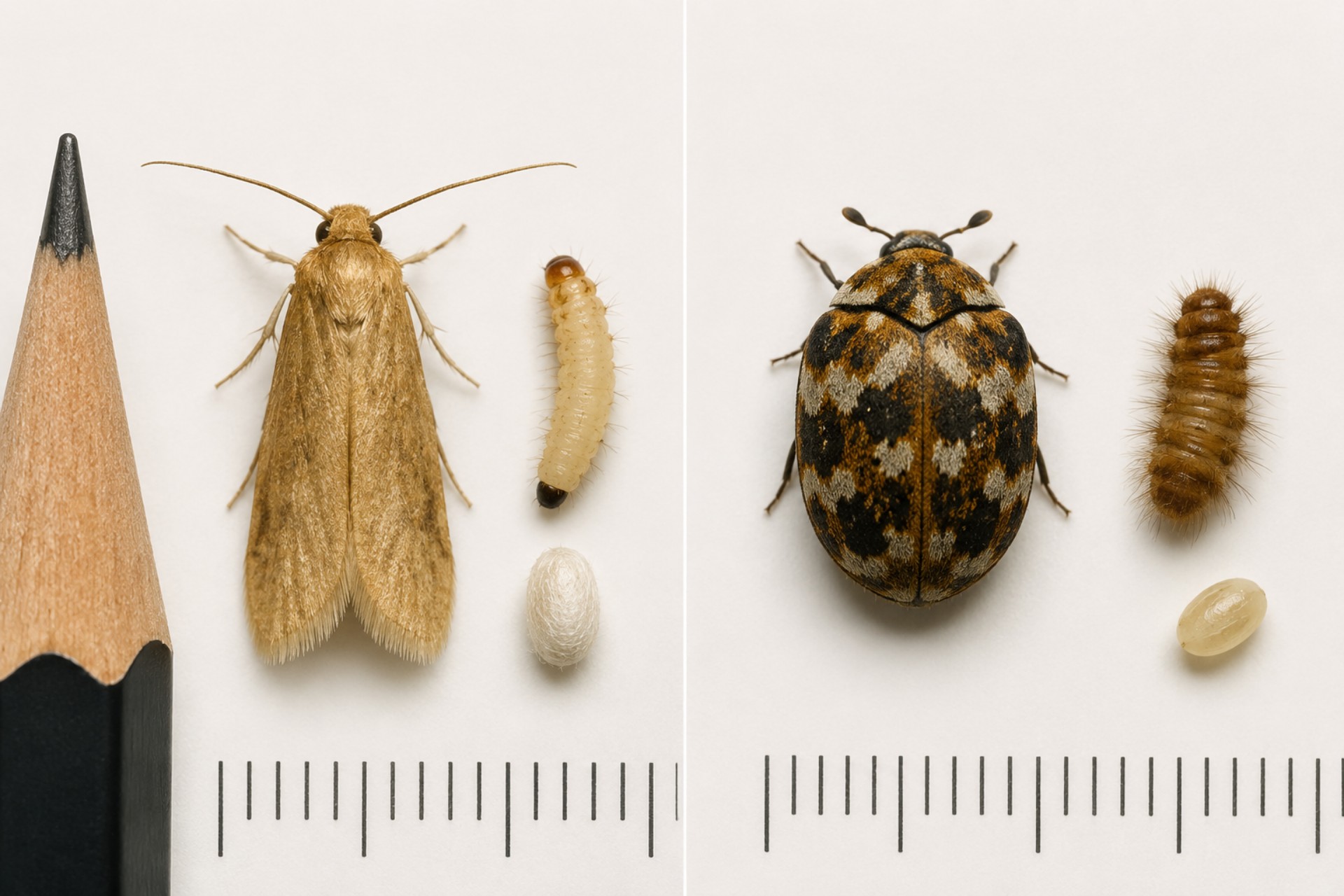 Clothes Moths vs Carpet Beetles: How to Tell the Difference